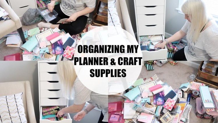 Organizing My Planner & Craft Supplies | Clean with Me