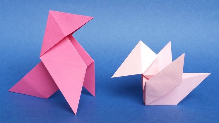 Origami Bird "Baby Pajarita" Tutorial - Original Model
