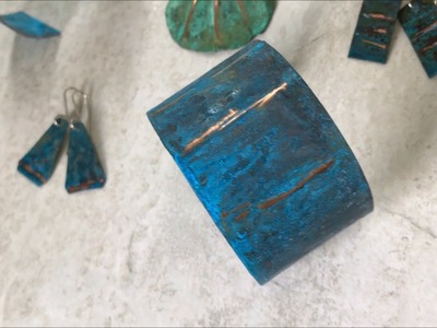 Patina Jewelry Explorations by Blue Finn Studio - Blue Patina and Verdigris on Copper
