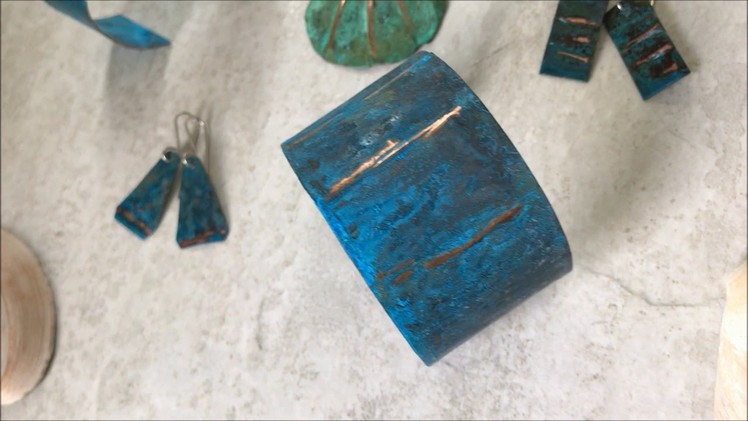 Patina Jewelry Explorations by Blue Finn Studio - Blue Patina and Verdigris on Copper