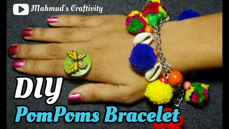 PomPoms Bracelet || DIY || Handmade Trendy Jewelery