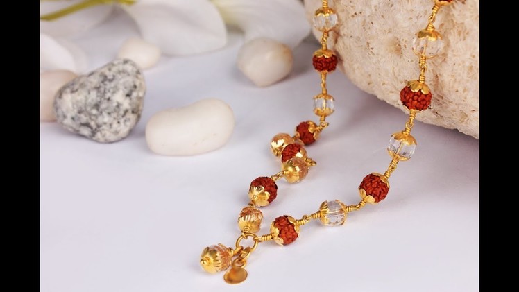 Rudraksha Beads With Gold Mala | Rudraksha  Mala