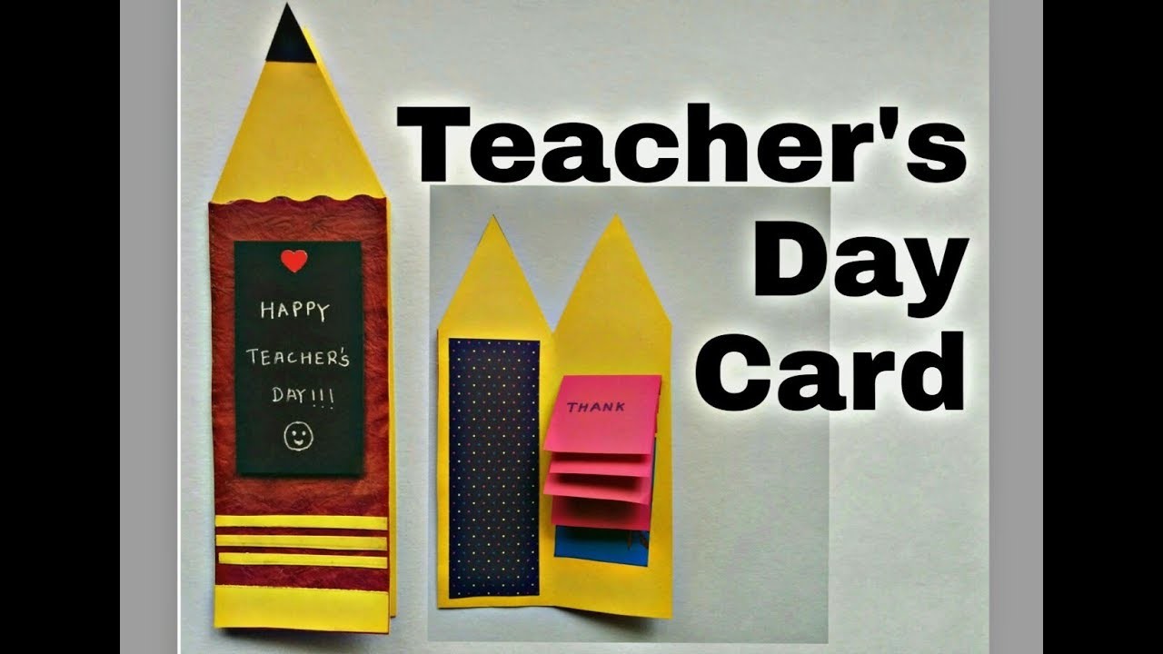 Teachers Day Card, DIY - Handmade Card for Teacher