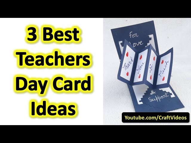 Teachers Day Card Ideas - These are 3 Best Handmade Greeting Cards for Teachers Day
