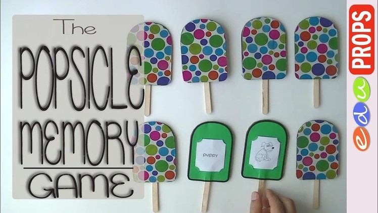 THE POPSICLE MEMORY GAME_Game ideas from popsicle.craft sticks | Edu Props