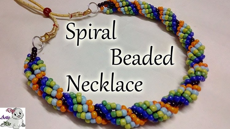 #44 How to make Pearl Beaded Spiral Necklace (Type 2) || Diy || Jewellery Making