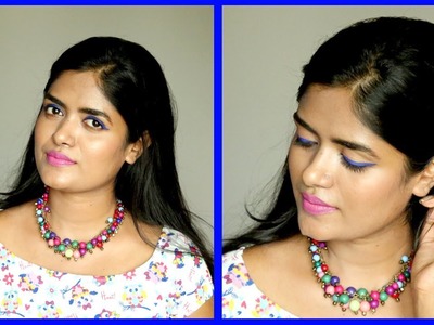 Blue Eyes with Pink Lips|| Makeup Tutorial || Sowbaraniya Ramesh