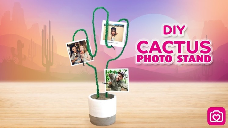 DIY Cactus photo stand