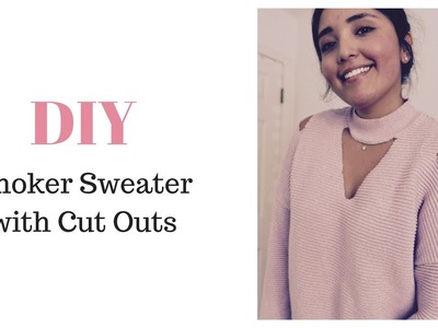 DIY | Choker Sweater with Cut Outs