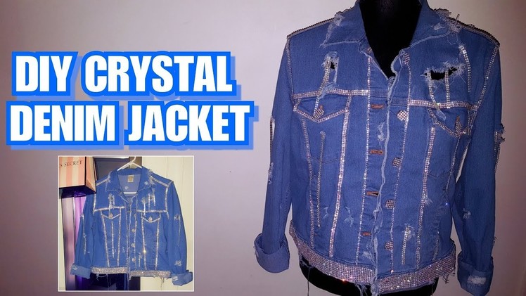 DIY Crystal Denim Jacket - DIY Rhinestone Jean Jacket