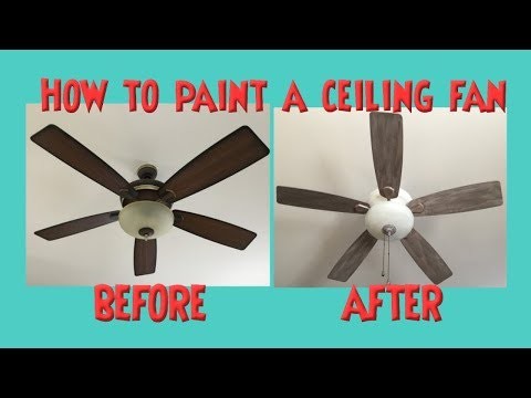 DIY How to Paint a Distressed Ceiling Fan w. Chalk Paint (or Regular Paint) No Sanding