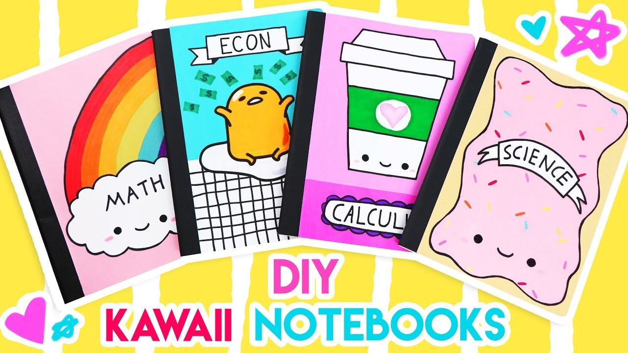 kawaii homework notebook