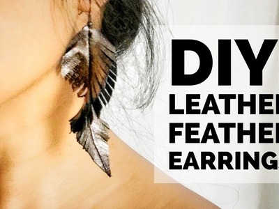 DIY: Leather Feather Earrings