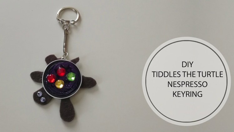 DIY Nespresso capsule Tiddles the Turtle Keyring