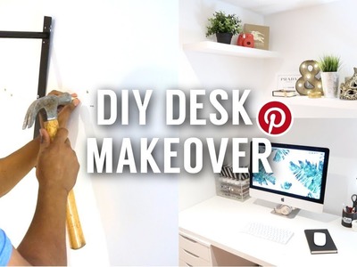 DIY Pinterest Inspired DESK MAKEOVER!! | Aysha Abdul