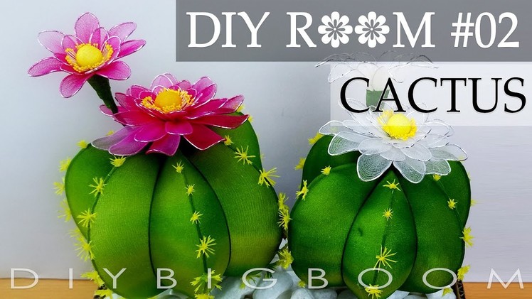 Diy room decor for small rooms girls - How to make Cactus nylon stocking flower