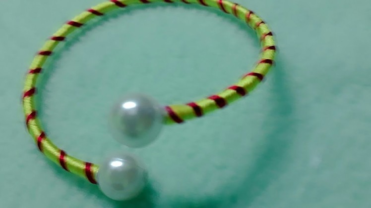 Diy silk thread bracelet || latest design || twisted cute design || trending bracelet||old bangle
