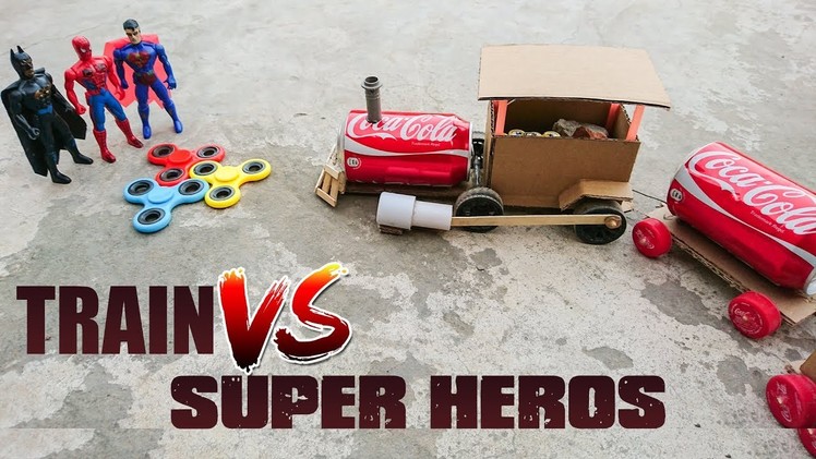 DIY Train VS Super Heroes