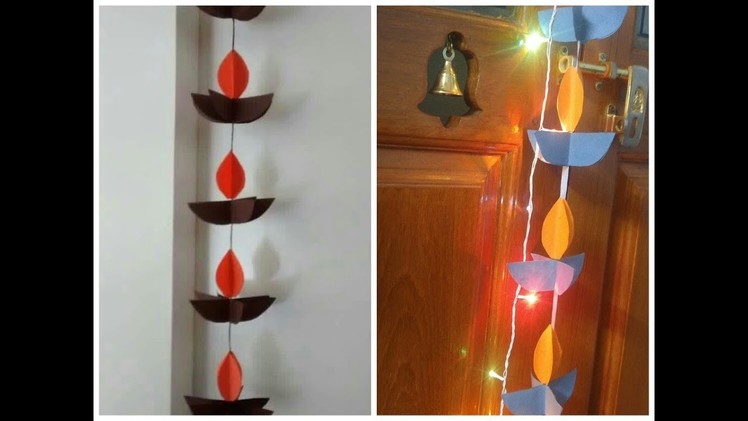 Diya Wall hanging - Kids Diwali Art tutorial - Diwali Home decoration
