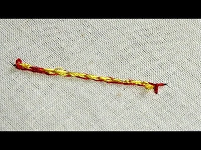 Double color Chain on chain Stitch in AARI Work - Maggam Work - DIY