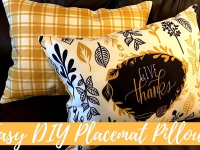 Easy DIY Placemat Throw Pillows | Fall 2017
