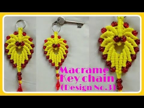 Easy Tutorial oF Macrame Keychain (Design No.03)