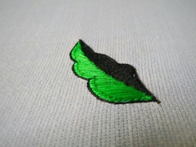 Hand Embroidery designing Leaf Tutorial | Hand work | Aari Work embroidery