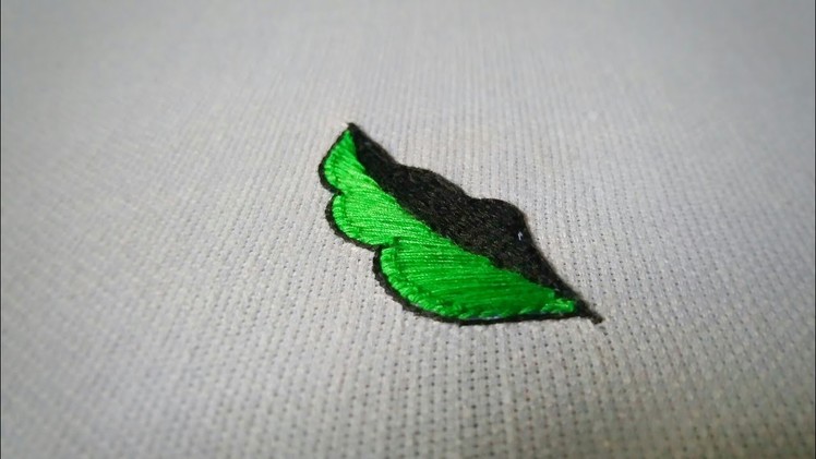 Hand Embroidery designing Leaf Tutorial | Hand work | Aari Work embroidery