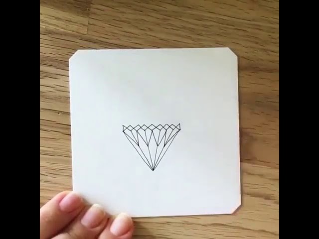HOW TO DRAW A DIAMOND STEP BY STEP : EASY DIY DRAWING TUTORIAL