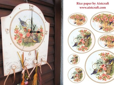 How to make a wall clock in French Country style. Decoupage DIY