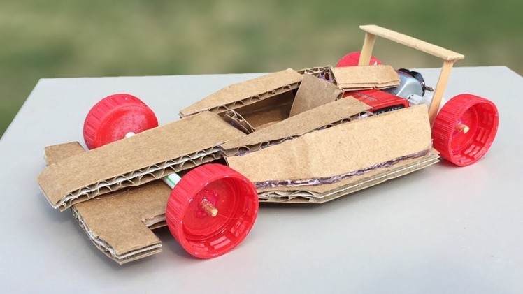 How to Make Amazing F1 Racing Car Out of Cardboard - DIY Mini Electric Car