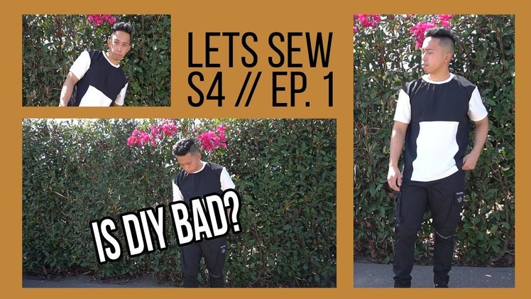 IS DIY BAD? Using Scrap Fabrics & Block tee! | LET'S SEW S4, EP 1