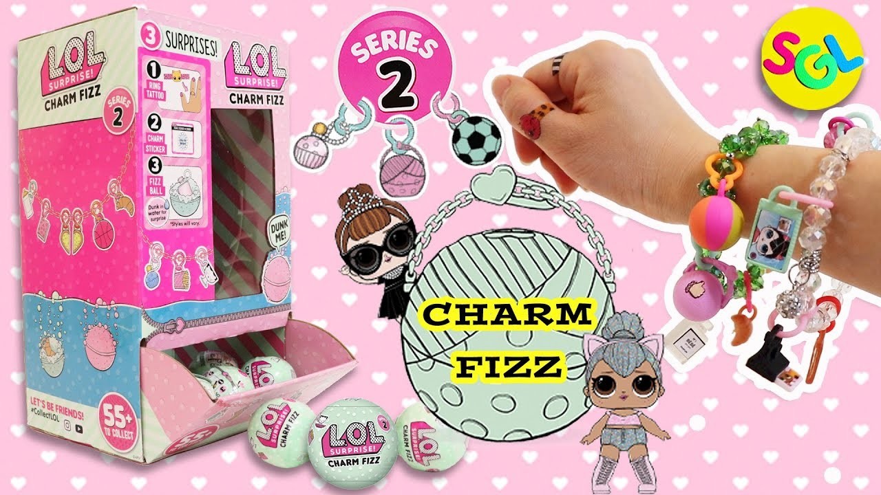 Lol Surprise Dolls Series 2 Charm Fizz Diy How To Make Charm Bracelets Apply Sticker Tattoo Sgl