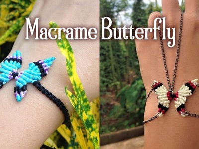 Macrame Butterfly necklace or bracelet tutorial