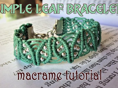 Macrame leaf bracelet tutorial ????????????  How to make leaf pattern macrame armlet