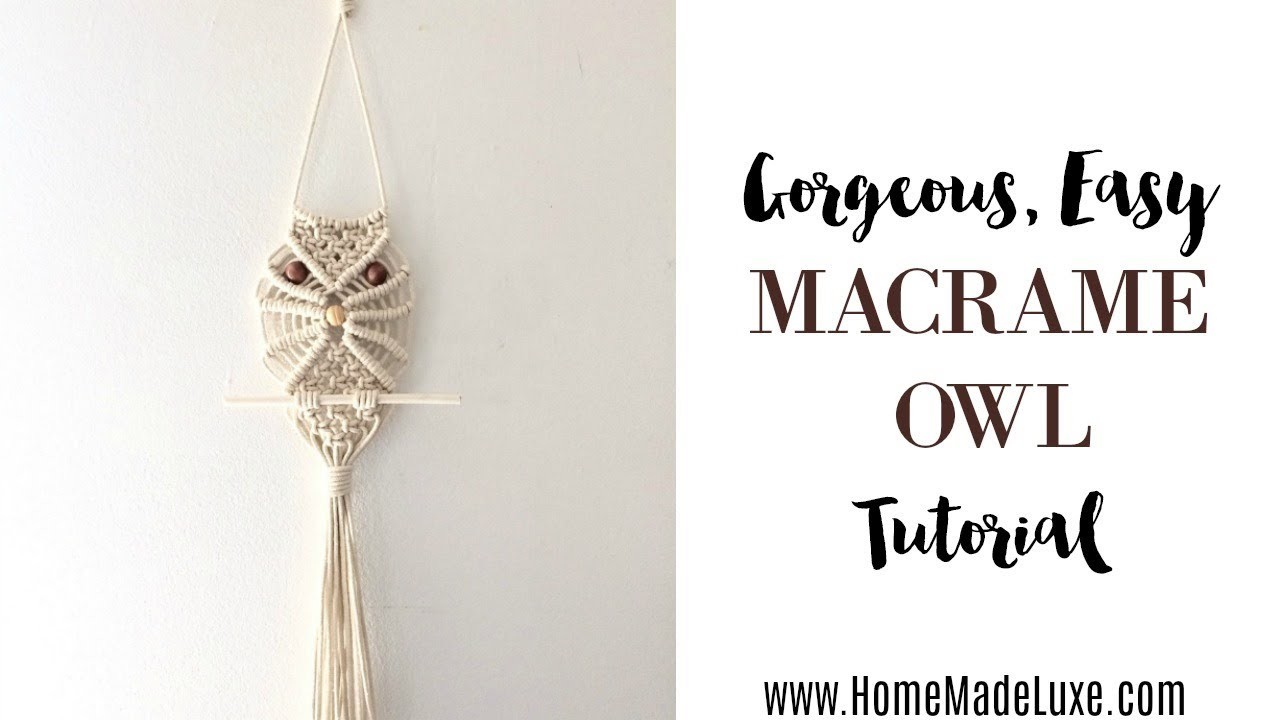 Macrame owl tutorial
