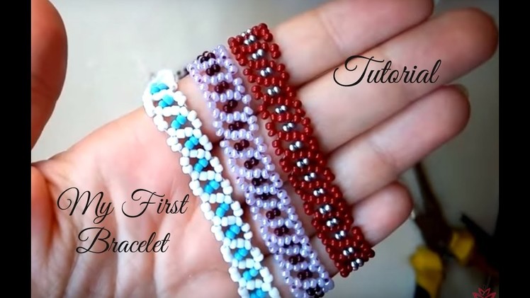 My first beaded bracelet - tutorial for beginners