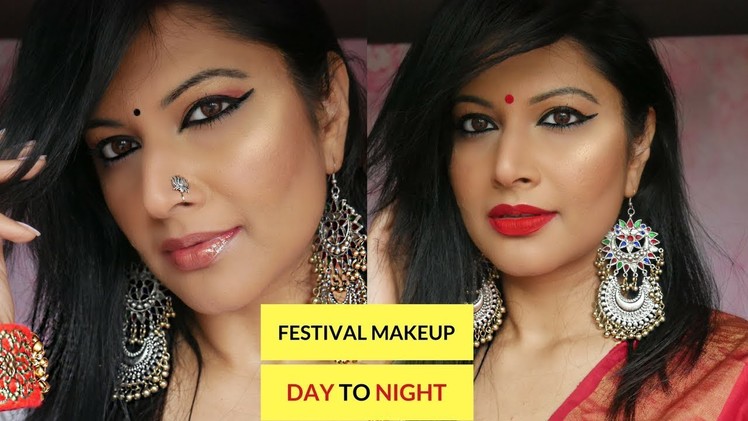 NEW* NAVRATRI. DURGA PUJA MAKEUP TUTORIAL 2017 |Super long lasting makeup | 3 lipstick options