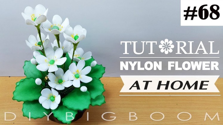 Nylon stocking flowers tutorial #68, How to make nylon stocking flower step by step