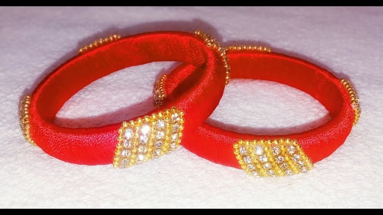 Silk thread bangles.silk thread new design bangles.jewellery making tutorial easy and simple design