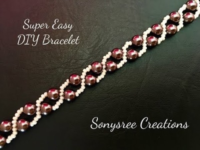 Simple Pearl Bracelet ( Super Easy Beginners Tutorial) ????????????????