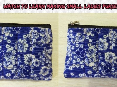Small ladies purse making Hindi tutorial.single zipper ladies purse.