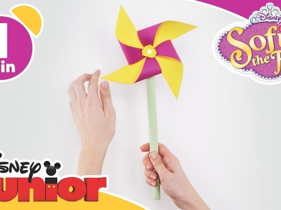 Sofia the First | Craft Tutorial: Sofia's Flower Pinwheel | Disney Junior UK