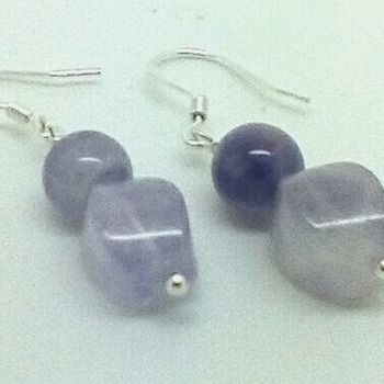 Sterling silver earrings with lavender amethyst.