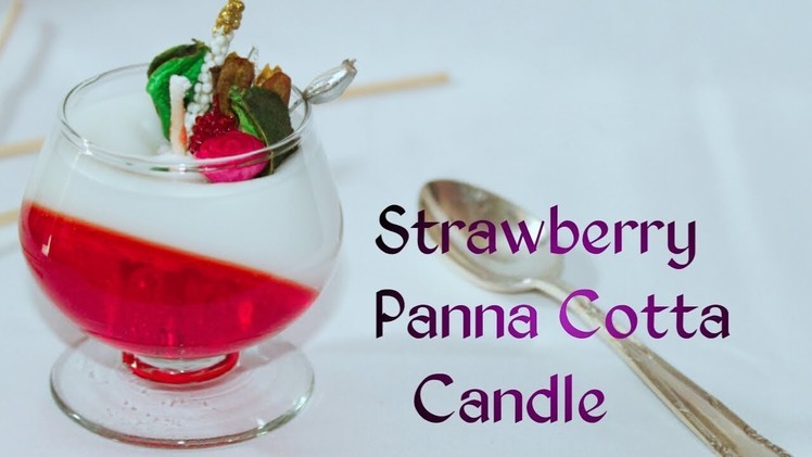 Strawberry Panna Cotta Candle Tutorial