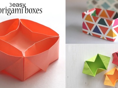 3 Easy Origami Boxes to make