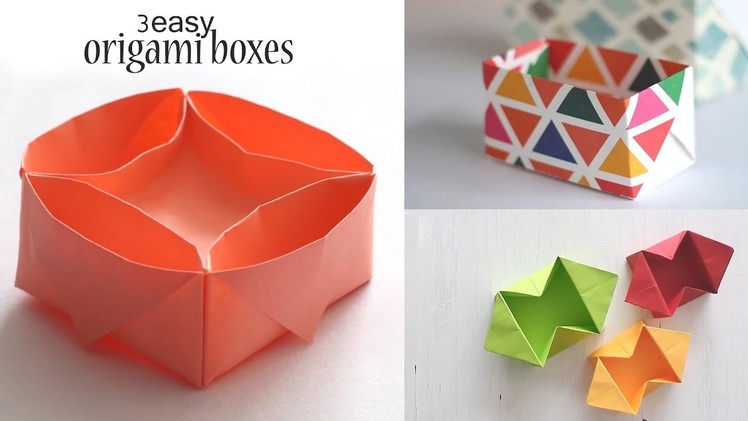 3 Easy Origami Boxes to make