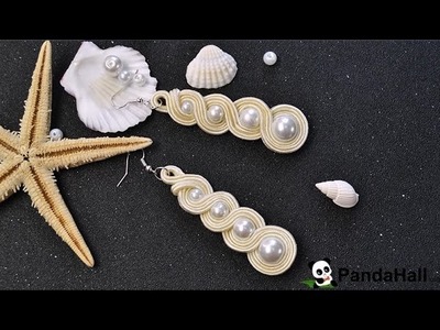 43  How to Make Simple Pearl Beads Earrings Decorated with Nylon Thread for Women