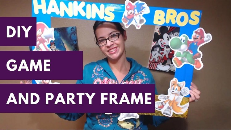 Birthday Party Selfie Frame and Game DIY