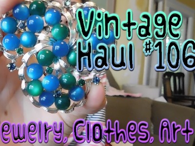 Diggin' with Dirty Girl S6E10, Vintage Haul #106: Jewelry, Clothes, Art to sell on Etsy & Ebay